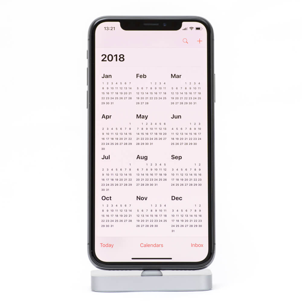 2018 calendar on iphone