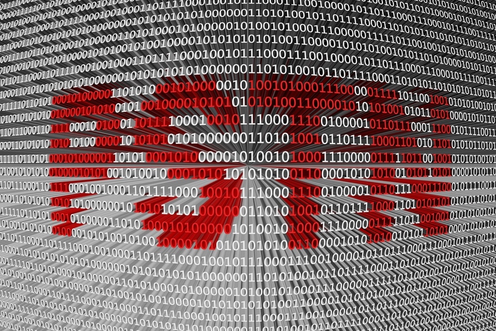 red PTSN in 1s and 0s binary code