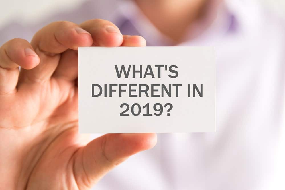 What's different in 2019?