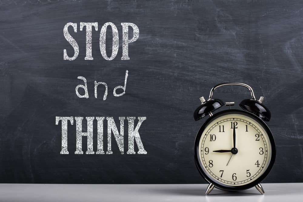 Stop and Think with alarm clock