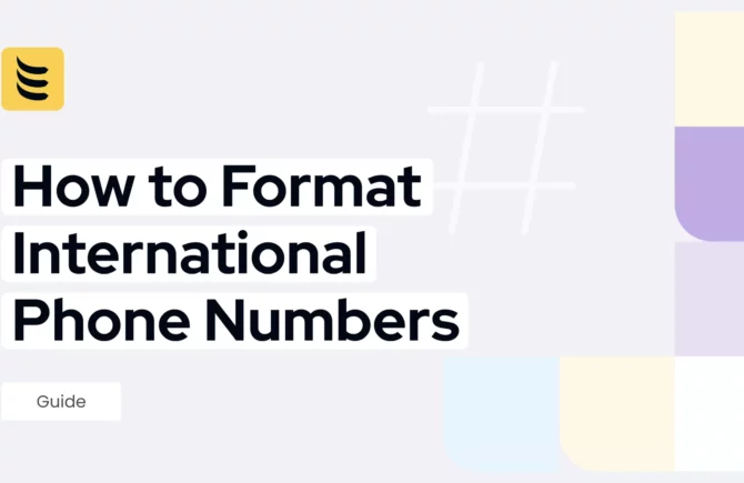 Come formattare la miniatura dei numeri di telefono internazionali