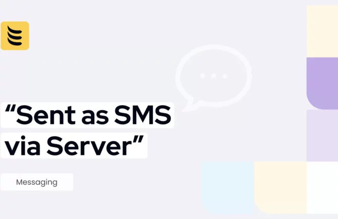 O que significa “Enviado como SMS via servidor”